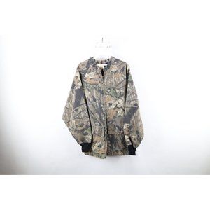 Vintage 90s Scent Lok Mens Medium Distressed Camouflage Chamois Cloth Jacket USA